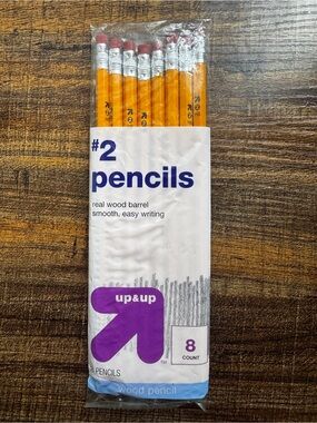 up&up No 2 Pencils 8 Count Real Wood HB Yellow Pencils Target Brand New Sealed